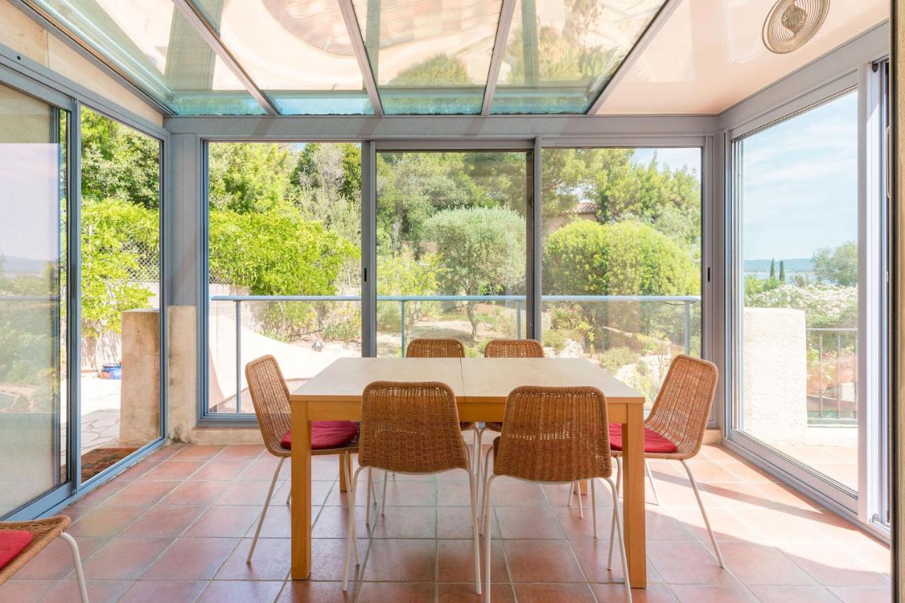 Villa Vue Mer Presqu'Ile De Giens Avec Piscine Hyeres Bagian luar foto
